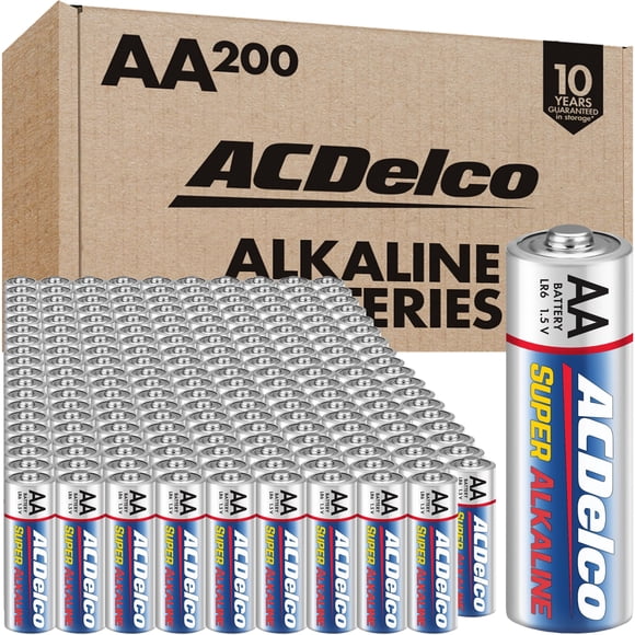 Batería ACDelco, doble AA, 200 unidades, 1,5 V, 10 años de vida útil