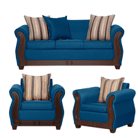 Ruzam Mobel - Juego De Living Atenas 3-1-1 Azul