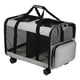 thumbnail image 1 of Cochecito transportador de mascotas de doble compartimento con ruedas, transpirable, portátil, con base extraíble, grande para viajar, acampar al aire, 1 of 5