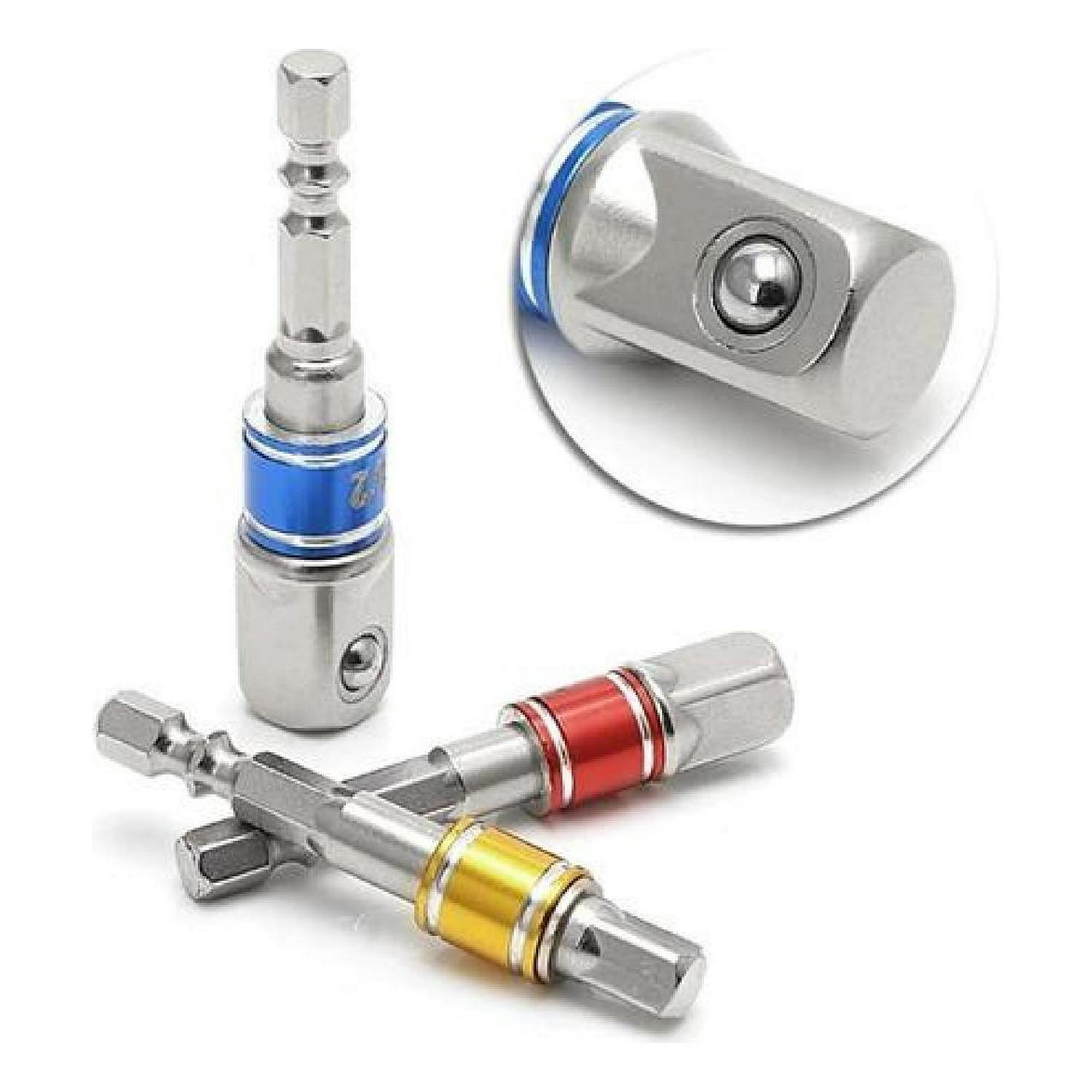 Genérica - Set 3 Adaptadores De Dados Taladro Extensión 1/4, 3/8, 1/2