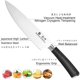 thumbnail image 3 of Cuchillo de chef Imarku 20 cm acero inoxidable negro, 3 of 8