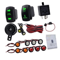 Magideal - Conjunto Legal De Señal De Atv Utv Sxs, Luces Atrás, Cable Fusible Para Carrito De Playa, Accesorio De 12V, Resistente Al Agua, Fácil