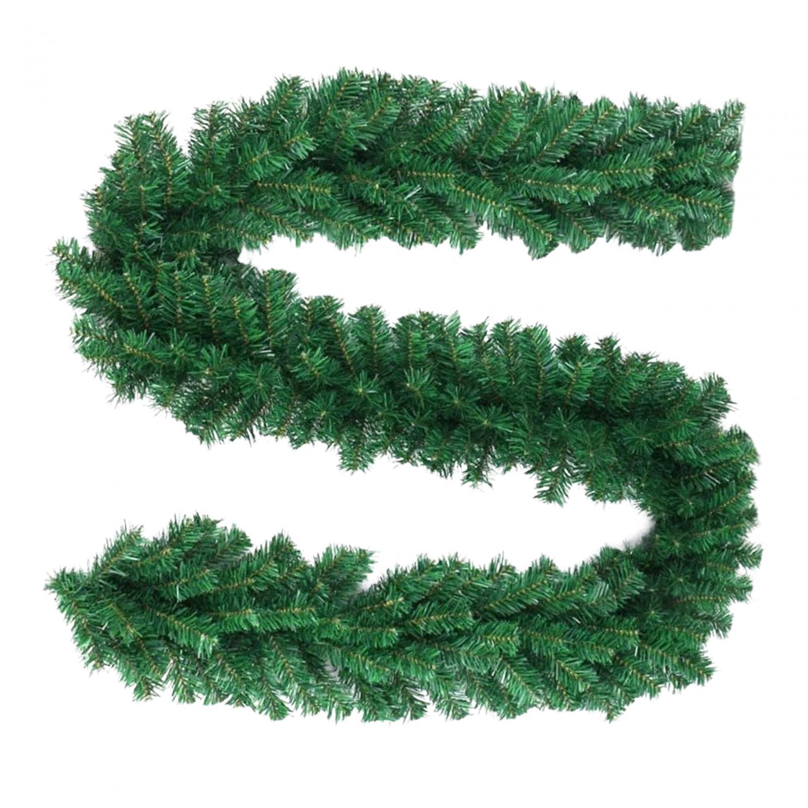 Magideal - Guirnalda Navideña De 8,8 Pies, Corona Giratoria Verde, Decoraciones Navideñas Colgantes Para Fiestas Navideñas, Barandillas Interiores Y Exteriores, 260 Sucursal