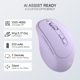 thumbnail image 2 of Mouse inalámbrico Redragon BM4195 AI Smart 2.4G y BT morado, 2 of 7