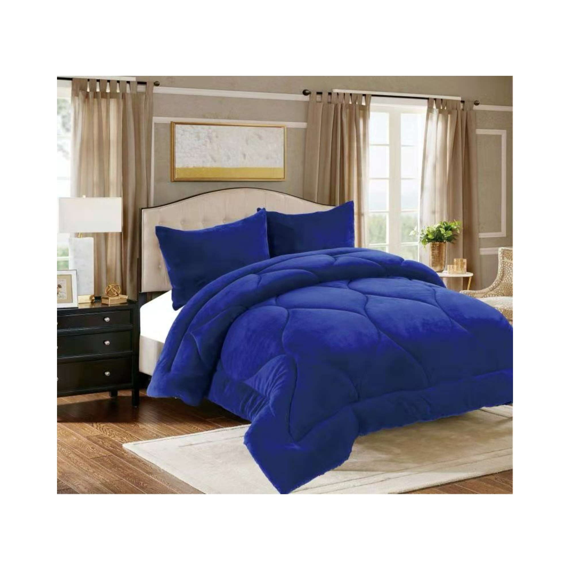 Imac Hogar - Plumon Chiporro De Invierno 2 Plazas Azul