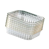Magideal - Vajilla Multiusos Para Platos Pequeños, Plato Ligero Reutilizable Para Encurtidos Con Soporte, Plato Para Escupir Huesos, Bandeja De Almacenamiento Pa Blanco Transparente