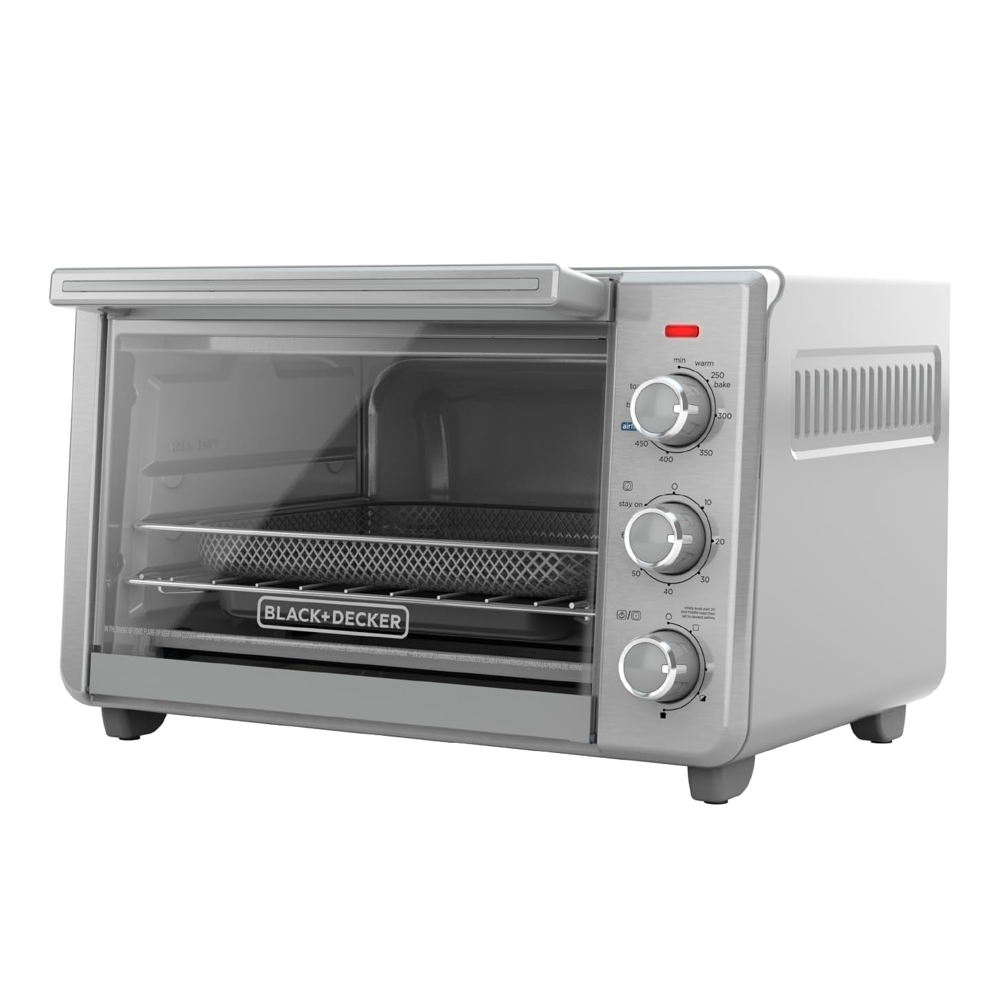 Horno Tostador De Convección Air Fryer Para Encimera Black+decker