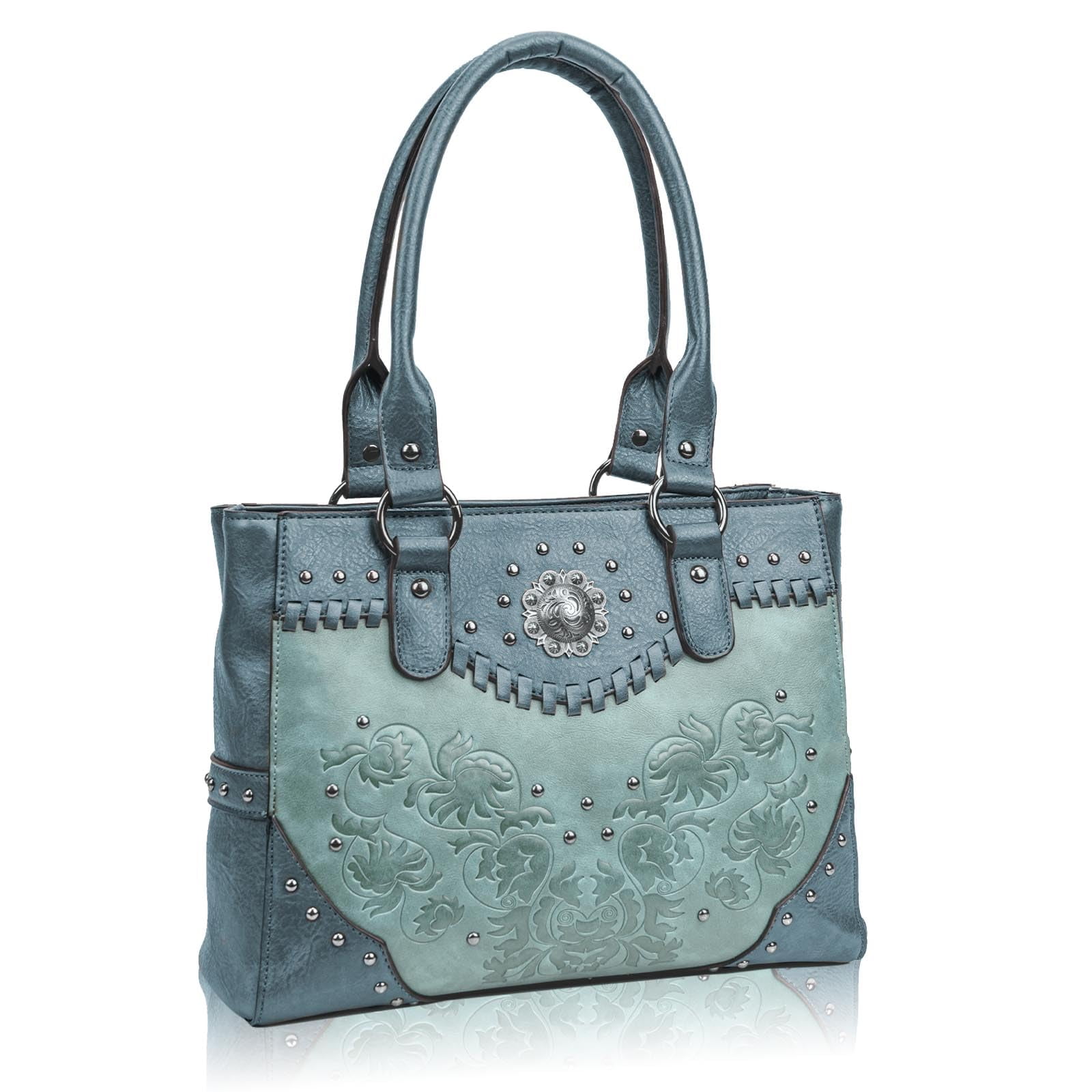 Bolso Lavawa Para Mujer, Tamaño Grande, Estilo Western, Azul