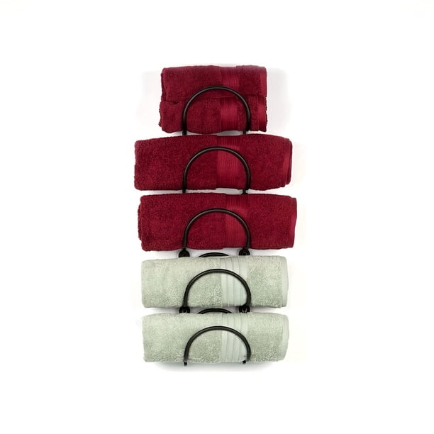 1/5pcs No Punching Wall Rack For Towel Rall, Bathroom Wall Hanging Towel Rack, Multifunctional Storage Rack, Multi-layer Iron Hanging Rack, Wall Storage Supplies