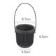 thumbnail image 2 of Paquete de 3 macetas suculentas de dos piezas de 3,5 pulgadas con drenaje, asa extraíble flexible, macetas para plantas pequeñas, macetas colgantes para pared o ventana., 2 of 8