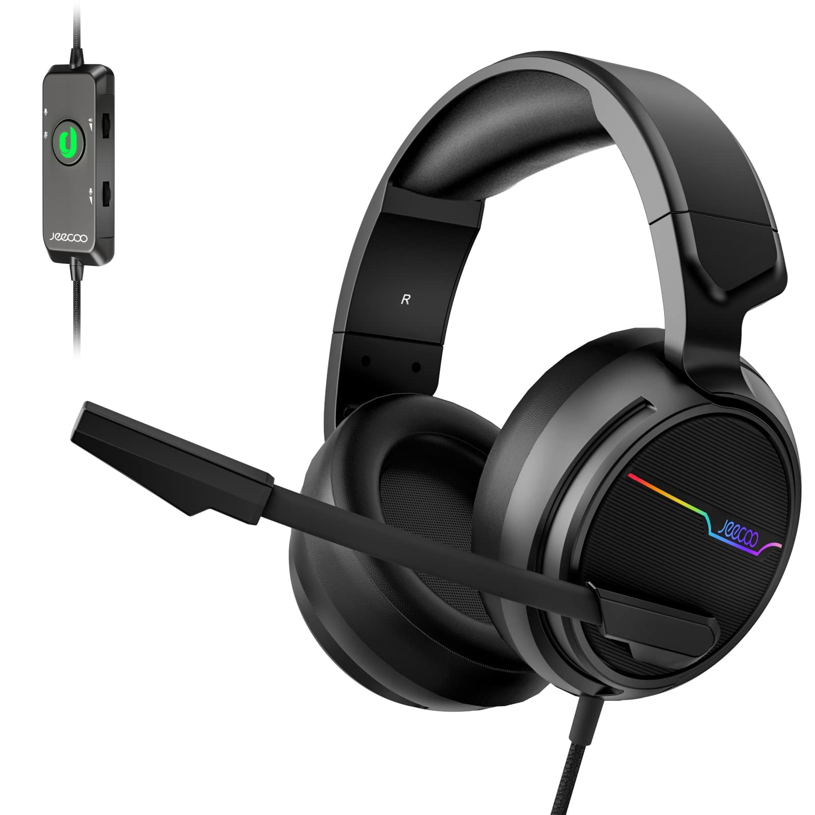 Auriculares Para Juegos Jeecoo V20u Usb Con Sonido Envolvente 7.1 Pc