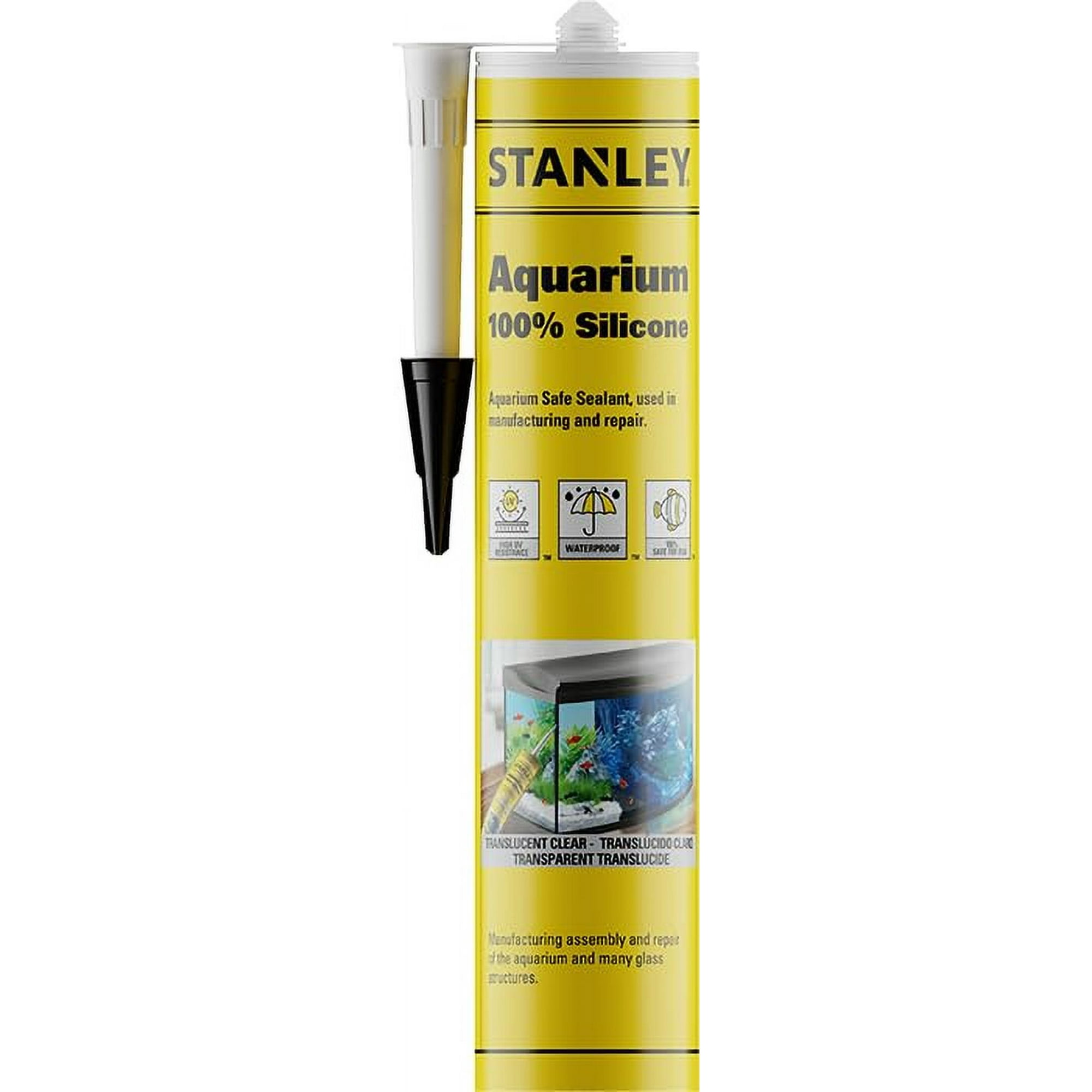 Silicona Para Acuarios Stanley, Impermeable, 300 Ml, Transparente, 1 Paquete