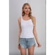 thumbnail image 2 of Polera Corta Mujer Elasticada Sin Manga Acanalada Musculosa 7607, 2 of 2