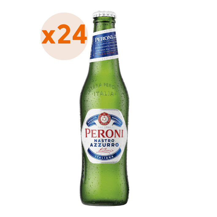 24X Cerveza Peroni Lager Botellín 5,1° 330Cc