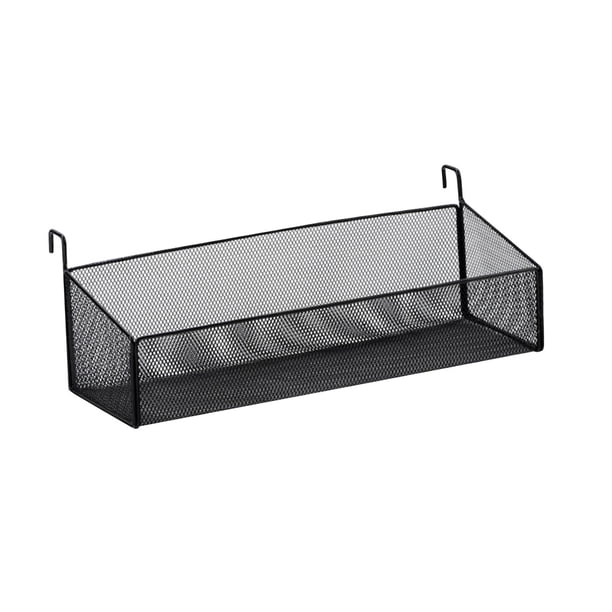 Estante multiusos para mesita de noche, cesta de almacenamiento colgante, organizador de pared, archivador para libros, periódicos, pañuelos, bebidas, grande negro