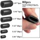 thumbnail image 3 of Tapones para mangueras de vacío BUIYLV 80 pzas negro - surtido de goma, 3 of 6