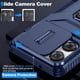 thumbnail image 4 of Funda Armada para Motorola Moto G Play 5G 2025 con Tapa Deslizante y Soporte Magnético Giratorio Azul, 4 of 5