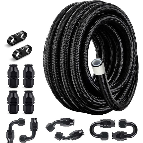 EVIL ENERGY 6AN PTFE Fuel Line Kit AN6 E85 Nylon Braided Hose
