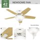 thumbnail image 2 of Ventilador de techo Hunter Newsome 42" LED de 5 aspas blanco, 2 of 9