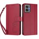 thumbnail image 3 of Funda Cartera Trébol para Motorola Moto G55 5G con Ranuras Tarjetas y Carga Inalámbrica Rojo, 3 of 6