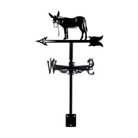 Magideal - Veleta De Burro Negro, Adorno De Burro, Regalo, Manualidades Decorativas Para Techo, Veleta De Animales, Indicador De Dirección Del Viento Para Jardín