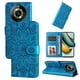 thumbnail image 1 of Funda tipo cartera FOXDOCK para Realme 11 Pro Plus , diseño girasol en relieve, cuero PU, cierre magnético, soporte y tarjetero, 1 of 5