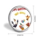 thumbnail image 2 of Gee-Raffa-Theme Round Button Badge: Premium Metal Construction, Ideal for High-End Events 2.8 cm, 2 of 6
