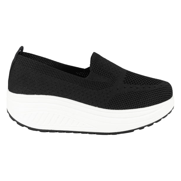 Mocasín Plataforma Slip-On Beth Negro Alquimia
