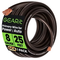 Wire Gearit Calibre 8 (7,62 M), Aluminio Revestido De Cobre, Cca, Negro