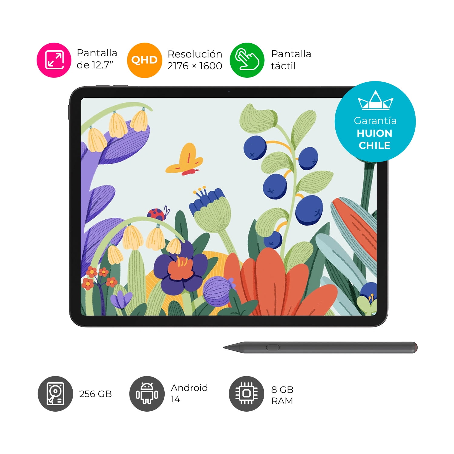 Huion - Tableta Gráfica Android Kamvas Slate 13 Con Carcasa