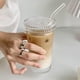 thumbnail image 5 of Vaso de Vidrio con Bombilla y Tapa Rayas 380 ml, 5 of 9