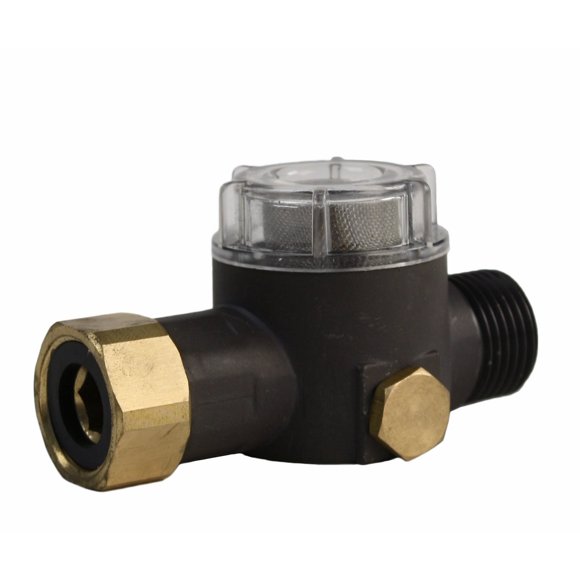 Erie Tools Filtro de Entrada de Agua de Aluminio con Malla de Acero Inoxidable para Bomba de Hidrolavadora 3/4"
