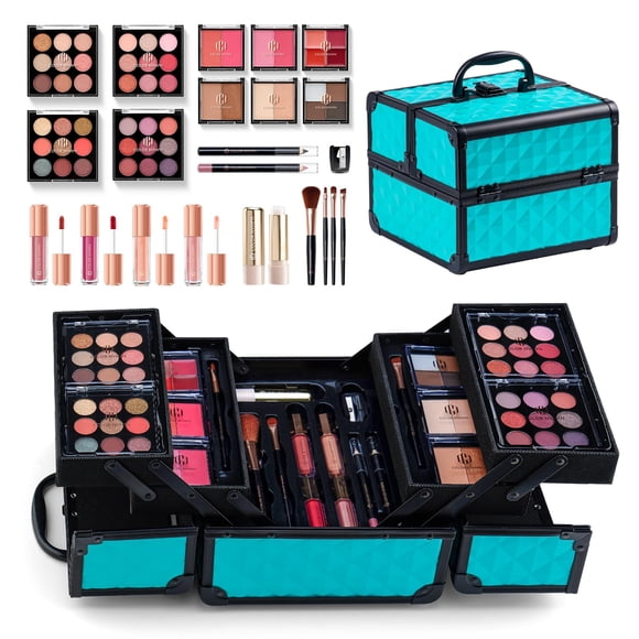 Kit de maquillaje Color Nymph todo en uno con funda de tren para niñas
