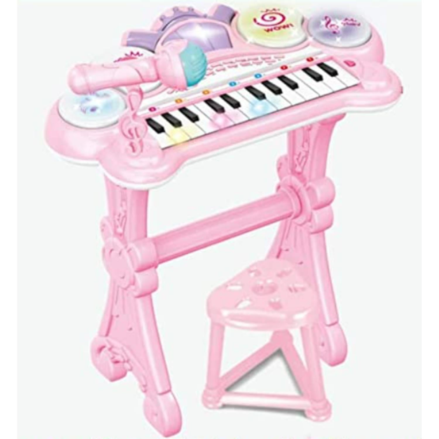 Total Upgrate - Juguete Teclado Piano Musical Microfono Rosado