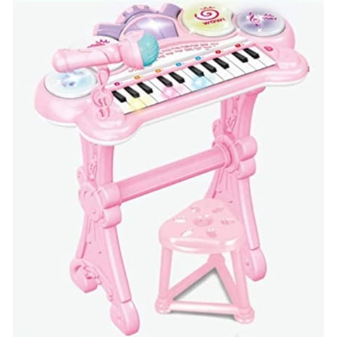 Total Upgrate - Juguete Teclado Piano Musical Microfono Rosado