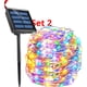 thumbnail image 1 of Set 2 Luz Hada Carga Solar 200 Led Luz Multicolor 20 Metros Navideño, 1 of 3
