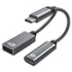thumbnail image 1 of Adaptador USB C OTG Con Cable Trenzado De Carga Rápida PD 60W Para Portátil Gris, 1 of 5