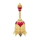 thumbnail image 4 of Campana de mano decorativa, campana de cena, patrón de loto, decoración del hogar, artesanías versátiles, adorno colgante Retro para aula, restaurante oro rojo, 4 of 5