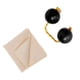 thumbnail image 3 of Bola De La Yema Del Dedo Bola Del Tambor Instrumento Kashaka Sonajero Negro Tela Beige, 3 of 5