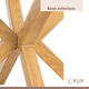thumbnail image 4 of Mesa de comedor redonda de vidrio Cross 120cm + 5 Sillas Breuer madera - Negras, 4 of 4