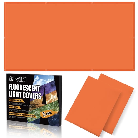 Cubiertas Para Luces Fluorescentes 122 X 61 Cm Color Ámbar Paquete De 2