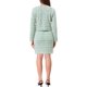 thumbnail image 3 of INSPIRE CHIC Conjunto de Traje de Falda de Tweed para Mujer 2 Piezas Elegante Chaqueta Blazer Recortada y Conjunto de Mini Falda XS Verde, 3 of 6