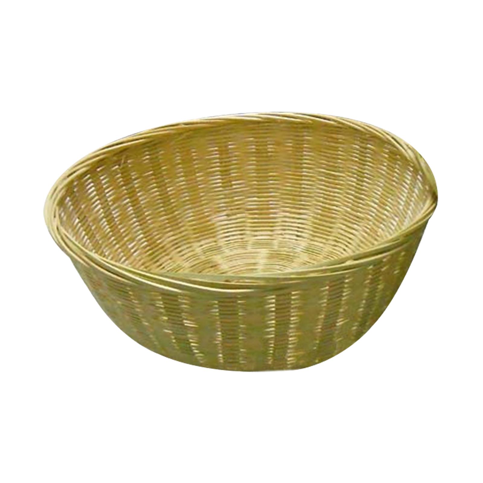 Bothyi - Cesta Redonda Para Servir Alimentos Para Refrigerador Centro De Mesa Exhibición Restaurante 24 Cm X 8 Cm