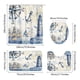 thumbnail image 3 of 4pcs Waterproof Sailboat Lighthouse Bathroom Set with Non-Slip Rug, Shower Curtain, and Toilet Lid Cover - Perfect for Bathroom Decor and Organization, 3 of 4