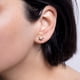 thumbnail image 2 of Aros Mujer Oro Amarillo 18 Kts Estrella Circon Blanco, 2 of 3