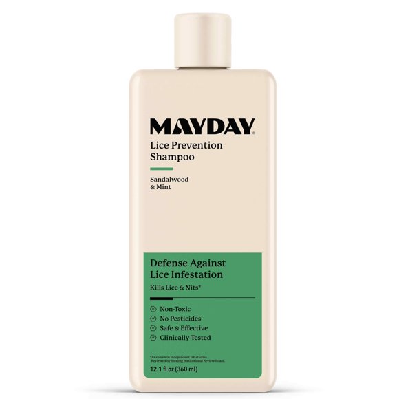 Shampoo MAYDAY para prevención de piojos con sándalo y menta 360 ml