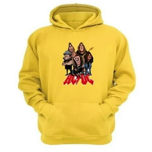 Genérico - Polerón Canguro Acdc Amarillo Talla L Unisex