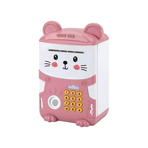 Importclick - Alcancía Electrónica Caja Fuerte Infantil Portátil Rosado