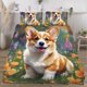 thumbnail image 4 of The Queen’s Corgi Soft 3D Printed Duvet Cover Bedding Set with Comforter Cover 3 Piece Set, 4 of 5