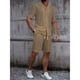 thumbnail image 1 of Conjunto Hombre 2 Piezas Short Camisa Textura Tendencia Urbana 0279, 1 of 3